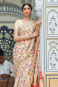 Pashmina Saree Beige Pashmina Saree saree online