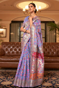 purple pashmina saree