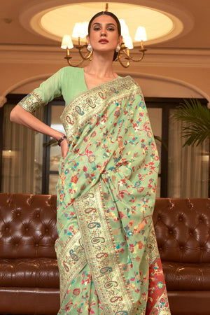 pashmina silk saree