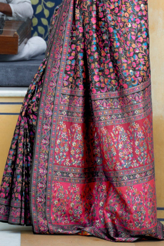 Pashmina Saree Persian Blue Pashmina Saree saree online