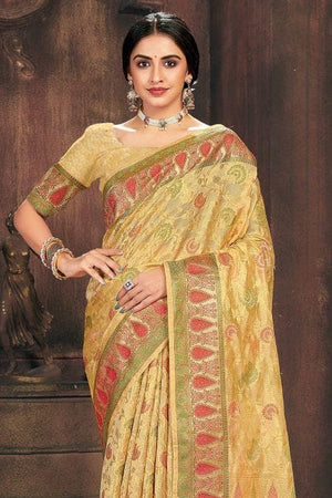 Patola Saree Banana Yellow Patola Saree saree online