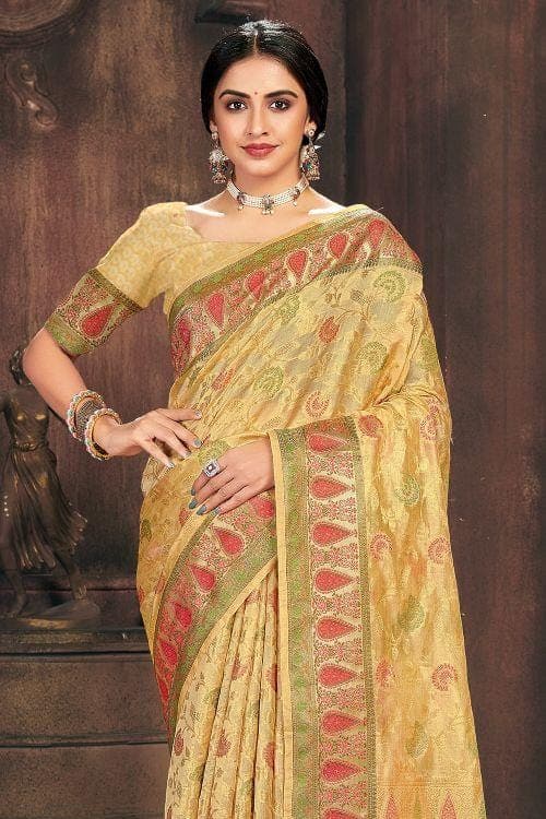 Patola Saree Banana Yellow Patola Saree saree online