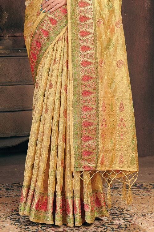 Patola Saree Banana Yellow Patola Saree saree online
