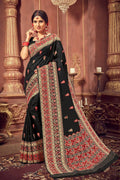 Beautiful black  patola saree - Buy online on Karagiri - Free shipping to USA