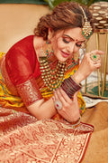 Beautiful haldi kumkum patola saree - Buy online on Karagiri - Free shipping to USA