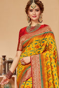Beautiful haldi kumkum patola saree - Buy online on Karagiri - Free shipping to USA