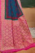Beautiful indigo patola saree - Buy online on Karagiri - Free shipping to USA