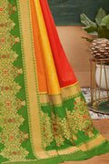Beautiful multicolour patola saree - Buy online on Karagiri - Free shipping to USA