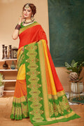 Beautiful multicolour patola saree - Buy online on Karagiri - Free shipping to USA