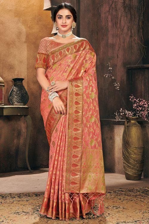 Patola Saree Blush Red Patola Saree saree online