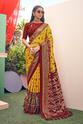 yellow patola saree