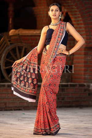 Candy Apple Red Patola Saree