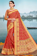 Crimson Red Patola Saree