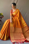 yellow patola saree