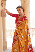 yellow patola saree