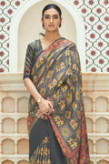 Patola Saree Dark Grey Patola Saree saree online