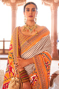 orange patola saree