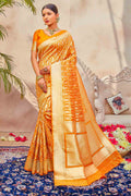 Patola Saree Fire Orange Zari Woven Patola Saree saree online