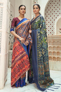 Patola Saree Florentine Blue Patola Saree saree online