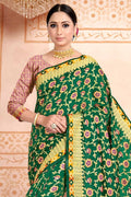 Forest Green Patola Saree