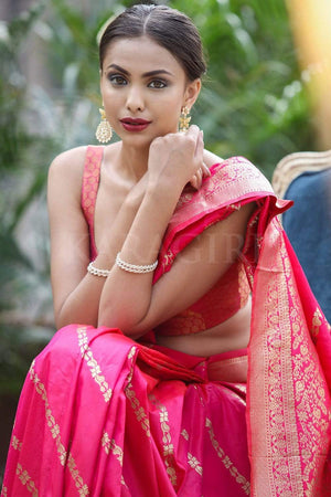 Fuschia Pink Patola Saree