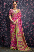 Patola Saree Fuscia Pink Patola Saree saree online