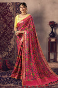 Patola Saree Gorgeous Deep Pink Woven Patola Saree saree online