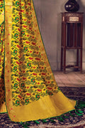 Patola Saree Gorgeous Lemon Yellow Woven Patola Saree saree online