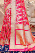 Patola Saree Hot Pink Zari Woven Patola Saree saree online