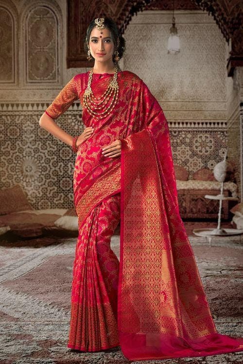 Patola Saree Imperial Red Patola Saree saree online