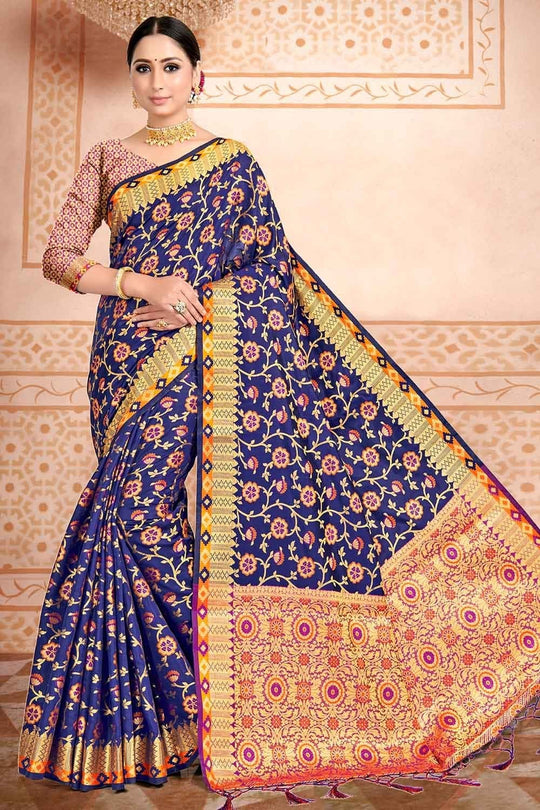 Indigo Blue Patola Saree