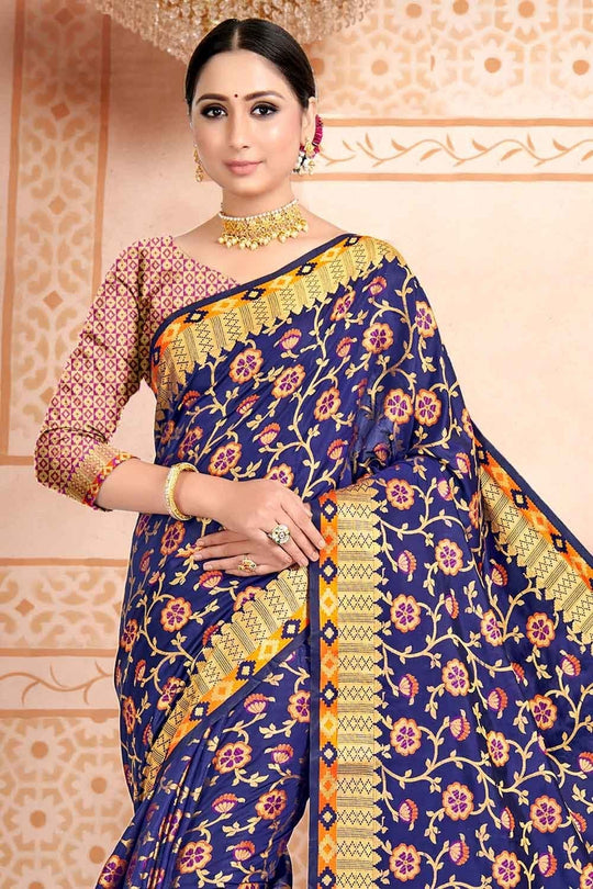 Indigo Blue Patola Saree