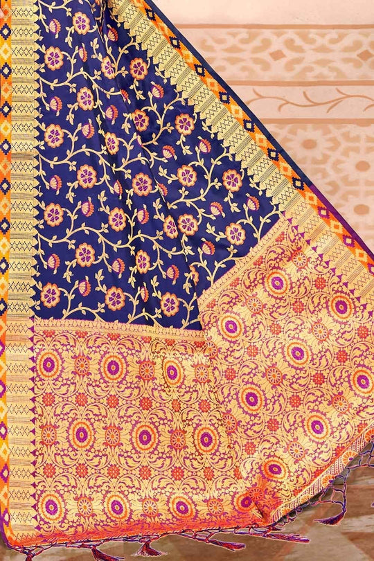 Indigo Blue Patola Saree