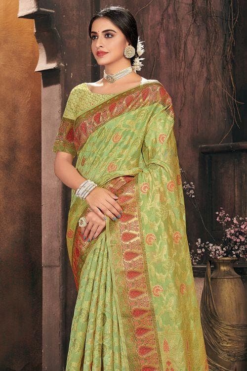 Patola Saree Lime Green Patola Saree saree online