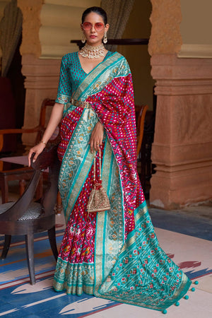 Magenta Purple Patola Saree