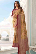 Mellow Yellow Patola Saree
