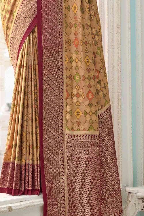 Mellow Yellow Patola Saree