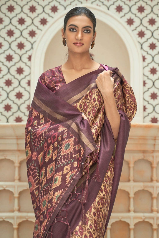 Patola Saree Mulberry Purple Patola Saree saree online