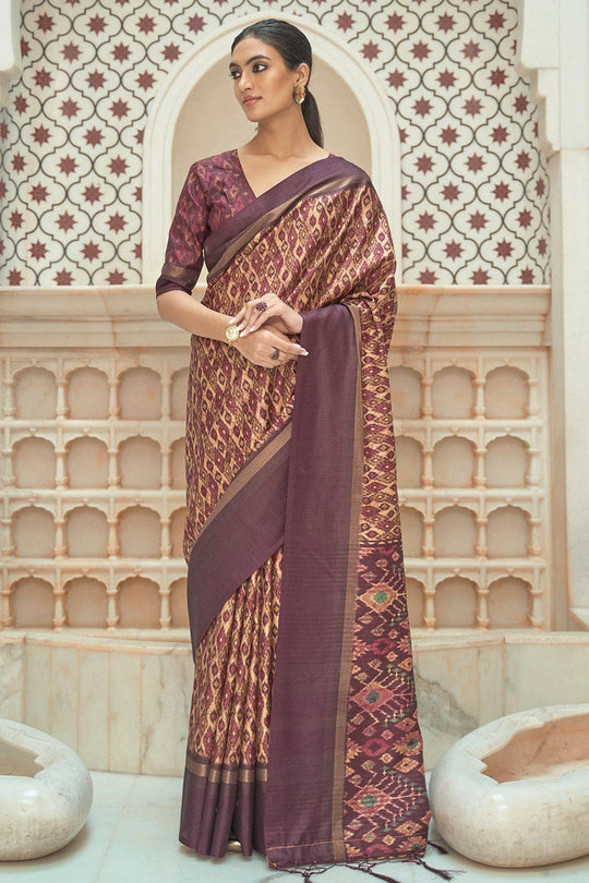 Patola Saree Mulberry Purple Patola Saree saree online