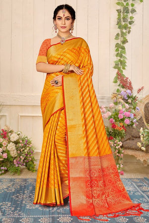 Mustard Yellow Patola Saree