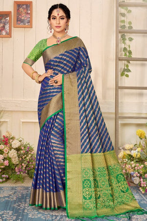 Navy Blue Patola Saree