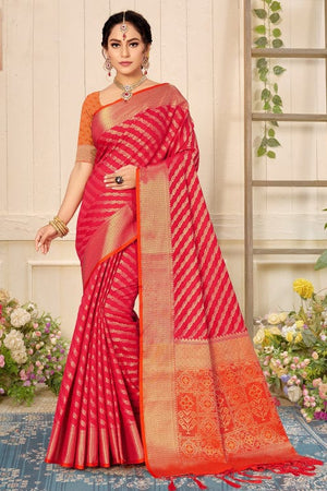 Punch Pink Patola Saree