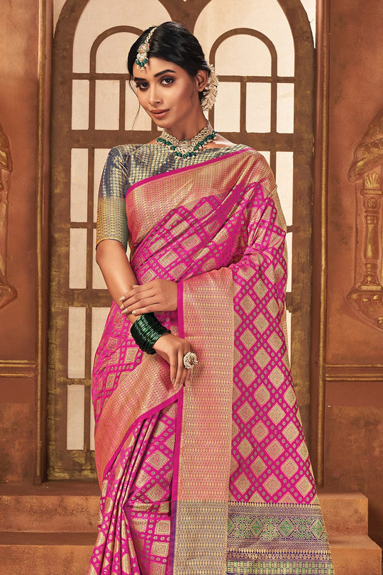 patola saree blouse design