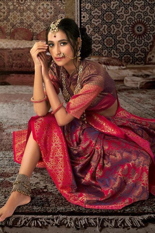 Patola Saree Red And Purple Patola Saree saree online