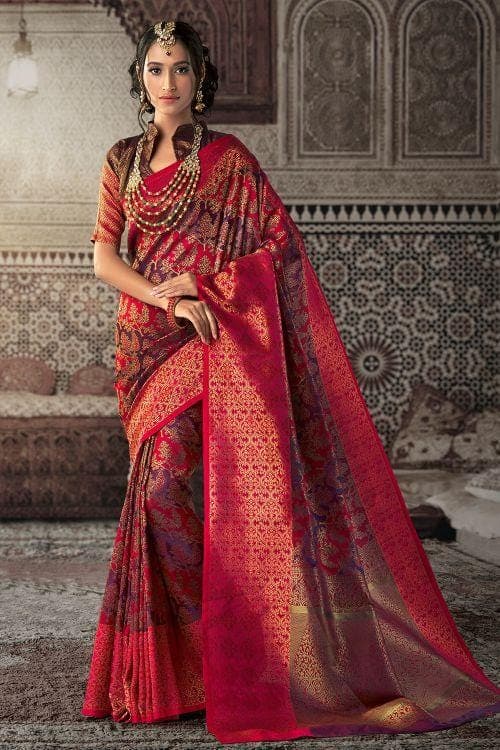 Patola Saree Red And Purple Patola Saree saree online