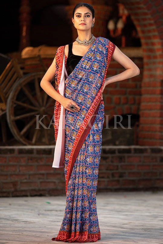 Patola Saree Sapphire Blue Patola Saree saree online