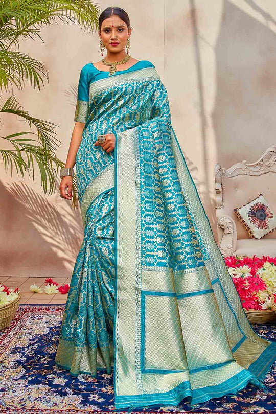 Patola Saree Sapphire Blue Zari Woven Patola Saree saree online