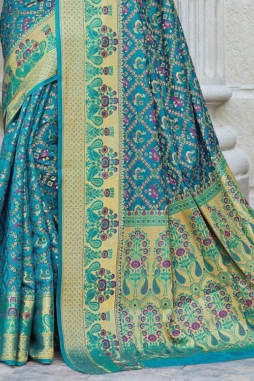 Patola Saree Sea Green Patola Saree saree online