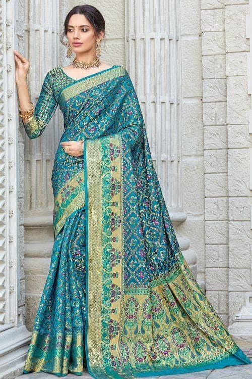 Patola Saree Sea Green Patola Saree saree online