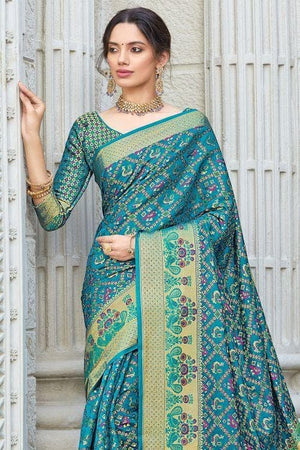 Sea Green Patola Saree